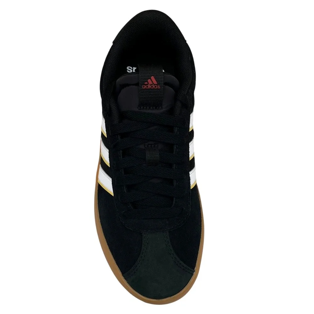 Adidas Men's Big Boys VL Court 3.0 Suede Sneakers Size 4 Black Classic Style